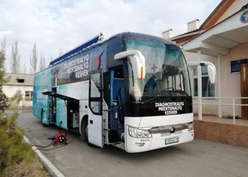 Дәрігерлер шалғай ауылдардағы тұрғындарды жылжымалы медициналық кешенде қабылдады