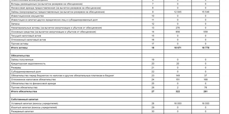 ТОО «Ломбард «Экспресс-2020»  годовой отчет 1