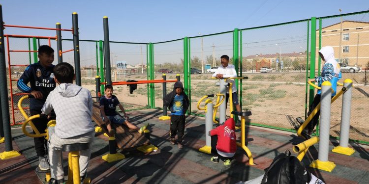 Сарыағаш ауданында заманауи спорт алаңшасы ашылды