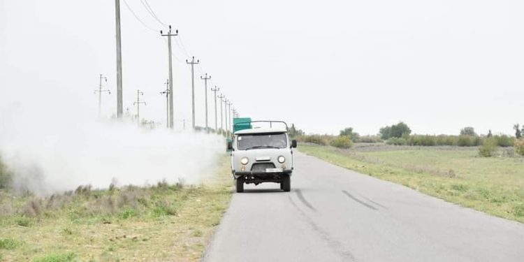 Отырар ауданында дезинсекциялық жұмыстар жалғасып жатыр