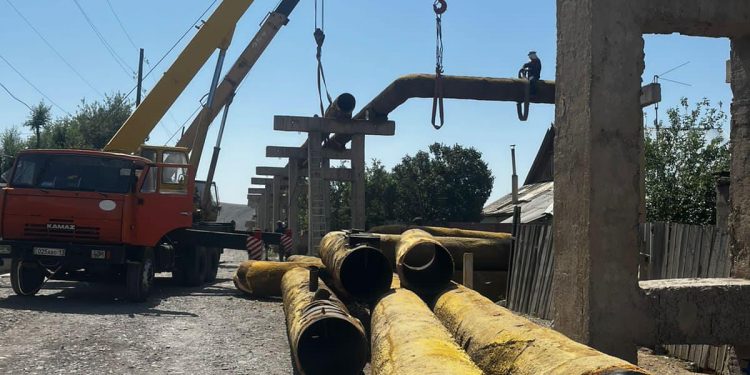 Кентауда жылу құбырларының құрылысы басталды