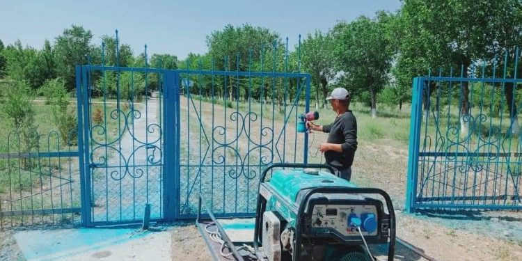 Созақта көркейту, көгалдандыру жұмыстары қарқынды жүріп жатыр