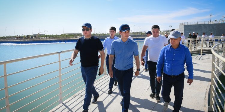 Түркістандағы жасанды көлі бар саябақтың құрылысы аяқталуға жақын