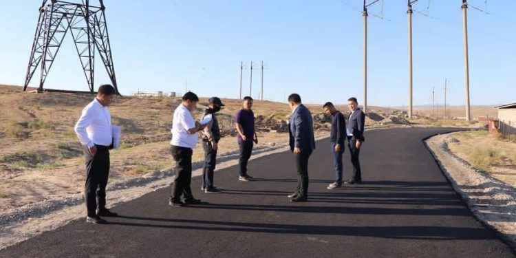 Кентауда жолдарға асфальт төсеу жұмыстары жүргізілуде