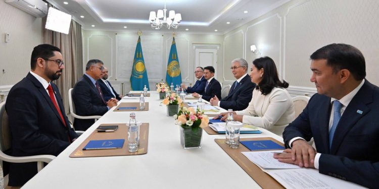 Мемлекет басшысы БҰҰ Дүниежүзілік метеорология ұйымының президенті, БАӘ Ұлттық метеорология орталығының бас директоры Абдулла Әл-Мандусты қабылдады